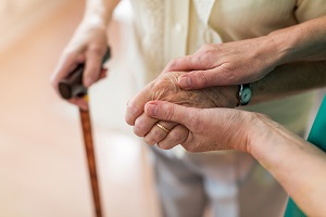 hands of a caregiver