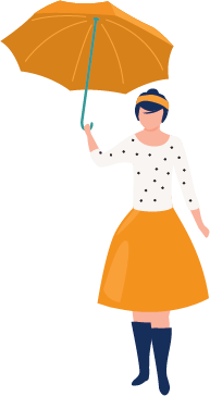 Woman with an umbrella